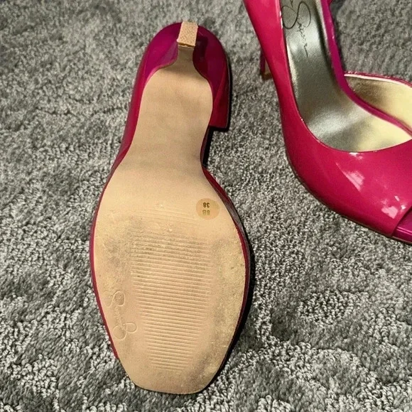 •Jessica Simpson pink patent platform stiletto• - Picture 10 of 10